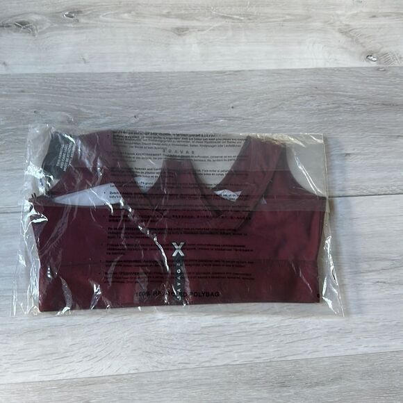 Savage X Fenty Women's Lineup‎ Low-Impact Sports Bra Red Cocoa SZ S NWT IN PKG - Picture 6 of 6